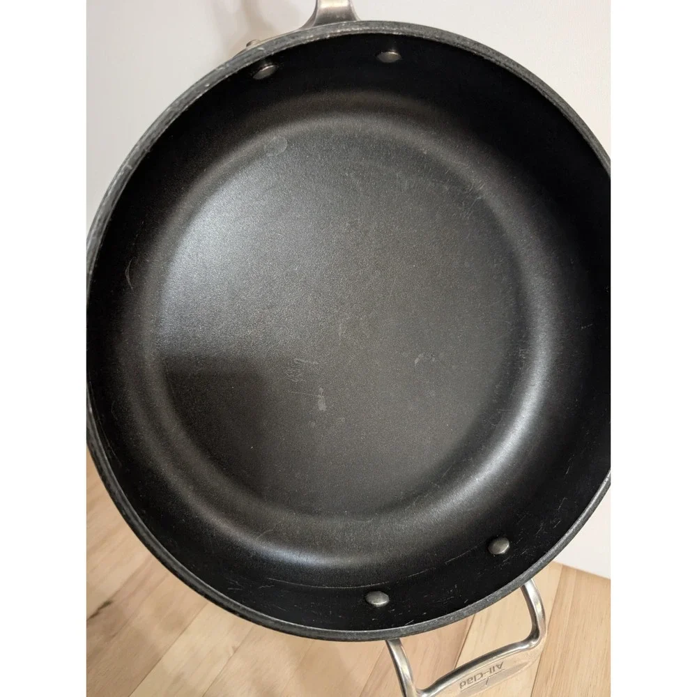 ALL-CLAD Nonstick HA1 Hard Anodized 4 Qt Sauté Pan Cookware E7853364 Gray